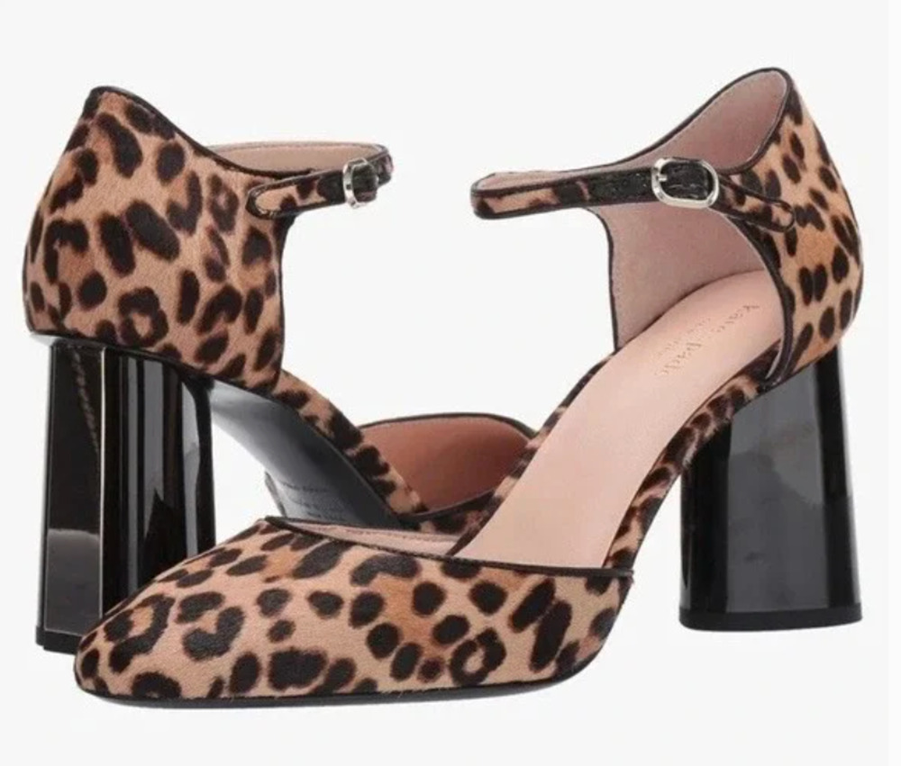 Kate Spade Serene Leopard Calf Hair Heels Size 6.5 NIB